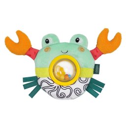Zornaitoare textila pentru bebelusi Fehn Crabul vesel, 3 luni+