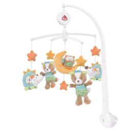 Carusel muzical pentru patut Fehn Prietenii somnorosi, 40 cm