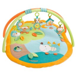Salteluta de joaca pentru bebelusi Fehn cu arcade Prietenii somnorosi