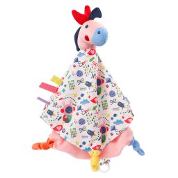 Jucarie doudou calut cu suport pentru suzeta, moale, 32 cm, Fehn