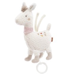 Jucarie muzicala lama Fehn pentru bebelusi, melodie de leagan, 24 cm