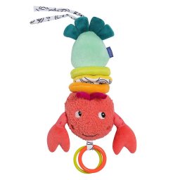 Jucarie muzicala pentru bebelusi Fehn Racul vesel, 34 cm