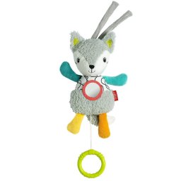 Jucarie muzicala vulpita pentru bebelusi Fehn Dobabydoo, 20 cm
