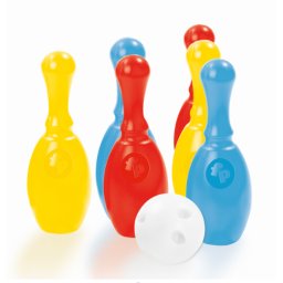 Set bowling pentru copii Fisher-Price cu 6 popice si minge, 2 ani+