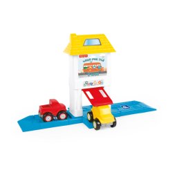 Set de constructie La plimbare cu 2 masinute si casuta, 18 piese