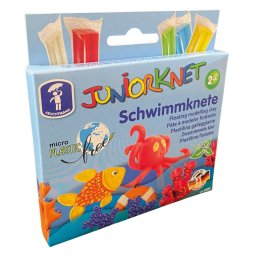 Plastilina plutitoare pentru copii, 5 culori, modelaj in apa, 2+