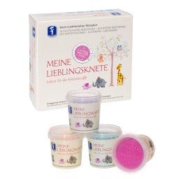 Set de modelaj cu sclipici BIO pentru copii, 4 culori, 2+ ani