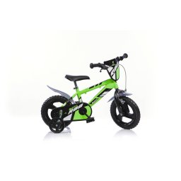 Bicicleta pentru copii R88 verde 12 inch cu roti ajutatoare