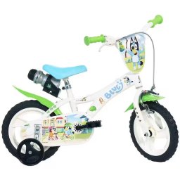 Bicicleta pentru copii 12 inch Bluey cu roti ajutatoare si bidon