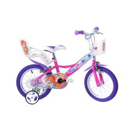 Bicicleta pentru copii 14 inch Winx cu roti ajutatoare si cosulet