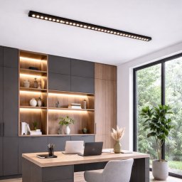 Proiector LED liniar aplicat cu grila 35W, 4000K, 35 surse, 94 cm