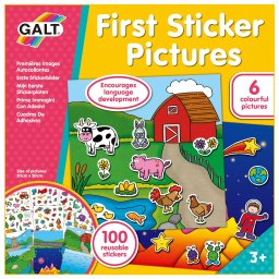 Set stickere reutilizabile pentru copii Galt, 100 stickere si 6 planse