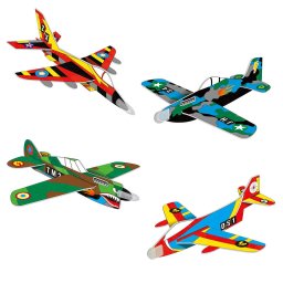 Set creativ Galt cu avioane din spuma, 4 modele de colorat si asamblat