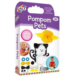 Set creativ cu pompoane si animalute Galt pentru copii 5 ani+