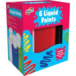 Set 6 acuarele lichide Galt 250 ml pe baza de apa pentru copii