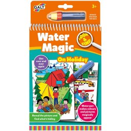 Carte de colorat cu apa reutilizabila Water Magic - In vacanta, 3+