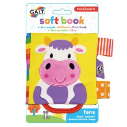 Carticica moale senzoriala pentru bebelusi Farm, 0 luni+, Galt