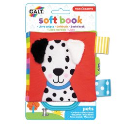 Carticica textila moale pentru bebelusi Pets, senzoriala, 8 pagini, 0+ luni