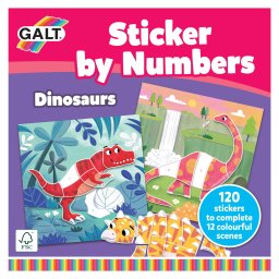 Carte cu stickere reutilizabile Dinozauri prietenosi pentru copii 4+