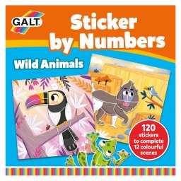 Carte cu stickere animale salbatice pentru copii, 120 abtibilduri