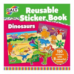 Carte cu stickere reutilizabile Dinozauri pentru copii 3+ cu 150 piese