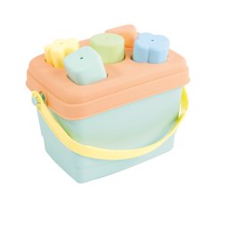 Galetusa cu sortator de forme pastel pentru copii, 5 piese