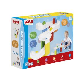 Joc de constructie cu labirint pentru bilute, 41 piese, DOLU
