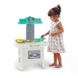 Bucatarie pentru copii Micutul Chef, cu accesorii si design pastel