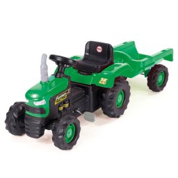 Tractor cu pedale si remorca pentru copii Dolu, 3 ani+, verde