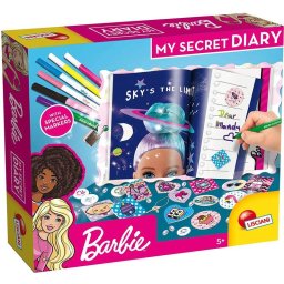 Jurnal secret Barbie cu lacat, cheie si markere speciale pentru copii