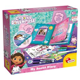 Jurnal secret pentru copii Gabby's Dollhouse cu lacat si accesorii creative