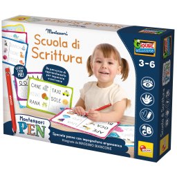 Joc Montessori de scris în italiana cu marker ergonomic si tablite reutilizabile