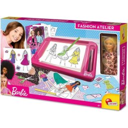 Atelier de moda Barbie cu papusa, tabla de desen si accesorii creative
