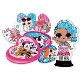 Set Carduri Fashion LOL Surprise cu abtibilduri reutilizabile si figurina