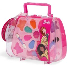 Gentuta make-up Barbie pentru copii, set cosmetic de joaca 5+