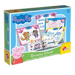 Scoala de desen Peppa Pig cu tabla de scris si markere, 3 ani+