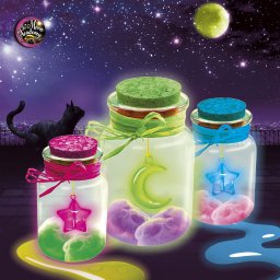 Set creativ cu borcane magice fosforescente pentru copii 7+