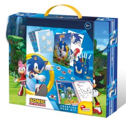 Set de creatie si desen Sonic pentru copii 5+ cu servieta