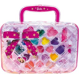 Trusa de machiaj Barbie pentru copii, tip gentuta, 5 ani+