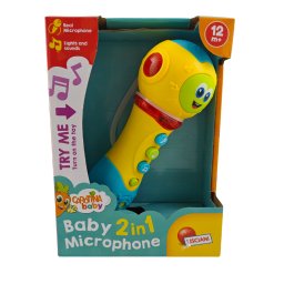 Microfon 2 in 1 pentru copii cu lumini, sunete si melodii