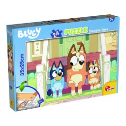 Puzzle de colorat Bluey cu 24 piese, fata-verso, pentru copii 3+