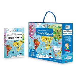 Puzzle educativ Planeta Pamant în limba romana, 205 piese, Sassi