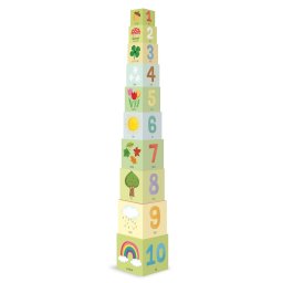 Eco-Blocks Natura si numerele - 10 cuburi educative eco cu carte