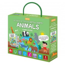 Set creativ pentru copii 4+ cu animale, stickere si activitati