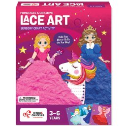 Set creativ cu sireturi pufoase pentru printese si unicorni, 3-6 ani