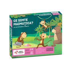 Joc de potrivire cu emotii Ce simte maimutica? pentru copii 3-5 ani
