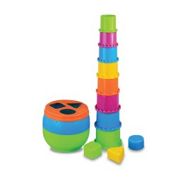 Joc de sortare Turnulet vesel cu 13 piese pentru bebelusi 12 luni+