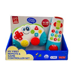 Jucarie interactiva cu telecomanda si consola pentru bebelusi 12 luni+