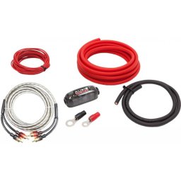 Kit cabluri amplificare auto OFC 20 mm² cu RCA 5 m si siguranta 60A
