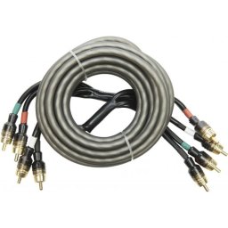Cablu RCA OFC 5 m cu 4 mufe pentru sistem audio auto Audio System